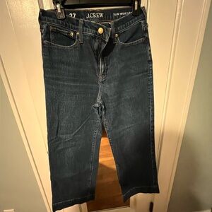 J. Crew Women's Slim Wide Leg Jeans - Dark Blue